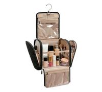 Neceser de Aseo - Organizador de Maquillaje Colgante - Neceser Portátil para Cosmética - para Viajes de Negocios, Hotel, Baño, Ducha, Gimnasio, Equipaje de Mano, Maleta, Camping al, Negro, Consulte la