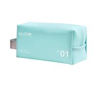 Neceser de Aseo para Hombre y Mujer, Bolsa de Aseo Impermeable de PVC, Bolsa de Viaje, Bolsa de Aseo con asa portátil y Cremallera para Viajes, natación, Fitness, Azul, Portátil