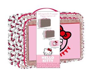 Neceser de Aseo para Viaje Set Hello Kitty | Set de Estuches de Maquillaje con Diseño Kawaii para Niñas y Mujeres