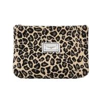Neceser de cosméticos con estampado de leopardo para mujer, bolsa de aseo con cremallera, gran capacidad, bolsa de maquillaje de lona, bolsa de maquillaje, pequeña para viajes, Reisenthel Leo