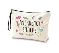 Neceser de cosméticos para mujer, bolso de emergencia personalizado, bolsa de cosméticos con correa, bolsa de aseo divertida, bolsa de maquillaje de viaje, regalos para amantes de aperitivos, mujeres
