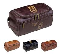 Neceser de cuero personalizable para hombre, kit personalizado con nombre grabado, organizador de viaje perfecto para marido, papá, novio, día del padre, boda, Navidad