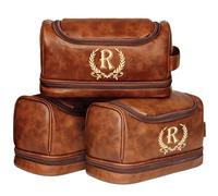 Neceser de cuero personalizado para hombres, regalos para hombres, kit de viaje de artículos de aseo personalizados, bolsas de afeitado, ideas de regalo para Navidad, aniversario, cumpleaños, papá