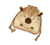 Neceser de gran capacidad con diseño de dibujos animados Capybaras, bolsa de maquillaje con cordón, bolsa de almacenamiento de viaje, Estrellas y repollo