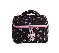 Neceser de gran capacidad, con lazos, maquillaje, viajes, cosméticos, cosméticos, bolsa de cambio para mujer, lazos de gran capacidad, bolsa de cambio de lavado, cosméticos estéticos, l, Mass Beauty