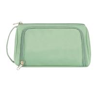 Neceser de gran capacidad, neceser de viaje, de piel sintética, organizador de cosméticos, bolsa de lavado para mujeres y niñas, Verde Matcha
