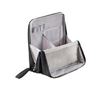 Neceser de gran capacidad para maquillaje, simple cosmético, de pie, organizador de artículos de tocador de pie, organizador de artículos de tocador de pie, Black, Mass Beauty