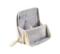 Neceser de gran capacidad para maquillaje, simple cosmético, de pie, organizador de artículos de tocador de pie, organizador de artículos de tocador de pie, beige, Mass Beauty