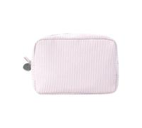 Neceser de maquillaje a rayas, bonito estuche para brochas de cosméticos, bolsa de aseo portátil, bolsa de almacenamiento de viaje, bolsa de cosméticos estéticos, b