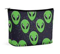 Neceser de Maquillaje Aliens Space Stars para Mujer, Neceser de Viaje, Bolsa de Aseo, Bolsas de Almacenamiento para el baño.
