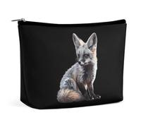 Neceser de Maquillaje Bat Eared Fox de Gran Capacidad, Neceser portátil para Mujer.