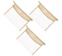 Neceser de Maquillaje Boho Transparente Cremallera, 3 Piezas | Tejido a Mano, Cierre Hermético y Estructura Vertical, para Aseo, Líquidos y Uso Diario