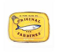 Neceser de maquillaje con forma de sardinas enlatadas, con cremallera, organizador de maquillaje de viaje para el cuidado personal, bonita bolsa portátil con cremallera, Amarillo, Mass Beauty