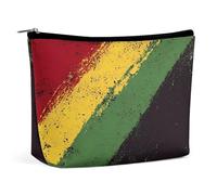 Neceser de maquillaje con rayas rojas, amarillas, verdes y negras, organizador de artículos de aseo de viaje, estuche de cosméticos para mujer, regalos de cumpleaños para mamás, niñas, mujeres y herma