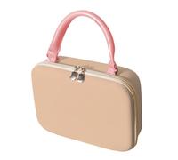 Neceser de maquillaje de viaje - Bolsa de maquillaje EVA para mujer, compartimentos ajustables, organizador ideal para viajes, trabajo, amigos y compañeros de trabajo, caqui, ver descripción, Ver