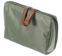 Neceser de Maquillaje de Viaje Pequeño Cremallera de Tejido Verde | Bolsa Portátil Multiusos, Mejor Organización, para Mujeres y Niñas, Uso en Gimnasio y Hogar