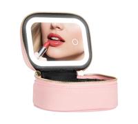 Neceser De Maquillaje LED Neceser Cosmético Portátil | Con Espejo LED de 3 Brillos Ajustables Para Mujeres Y Adolescentes En Viajes O