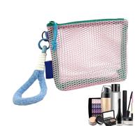 Neceser de maquillaje, organizador de viaje, 5,12 pulgadas Aesthetic Clear Cosmetic Net Pocket Lightweight for Daily Toiletry Car Gym Honeymoon Vacation Hiking Dorm Hotel and Portable Pouch, C,