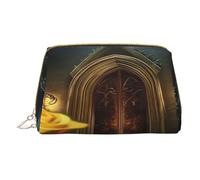 Neceser de maquillaje para mujer, cepillo para el cuidado de la piel, organizador de viaje, bolso grande de maquillaje, accesorios, bolsa inteligente La rosa en el mundo de cuento de hadas, Blanco