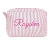 Neceser de maquillaje personalizado de algodón, gran capacidad, ideal para viaje, regalo de graduación, boda o dama de honor