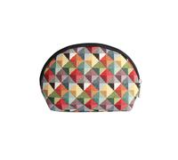 Neceser de maquillaje y art culos de tocador Signare Tapestry para mujer con dise o de tri ngulos multicolores (COSM-MTRI)