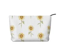 Neceser de pana con diseño de río floreciente, bolsa de viaje, organizador de cosméticos, color negro, talla única, Negro , talla única