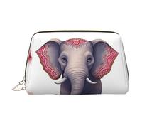 Neceser de Piel Lucky Elephant, Impermeable, Organizador de cosméticos, pequeño Neceser con Cremallera, Bolsa de Aseo portátil para Viajes, para Mujeres y niñas.