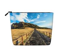 Neceser de una sola capa con estampado de búho de pie en muñeco de nieve, adecuado para almacenamiento diario, viajes y viajes de negocios., Isla de Jeju, Corea, Talla única