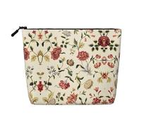 Neceser de una sola capa con estampado de paisaje de las montañas nieblas, ideal para almacenamiento diario, viajes y viajes de negocios., Flor de vid floral, Talla única