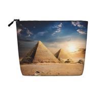 Neceser de una sola capa con estampado de pata de oso, adecuado para almacenamiento diario, viajes y viajes de negocios., Antiguo Egipto, Talla única