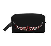 Neceser de viaje Bloody Smile Bolsa de maquillaje de viaje Bloody Smile, bolsa de cosméticos de viaje portátil de gran capacidad para mujeres y hombres, artículos de tocador de viaje, bolsa de almacen