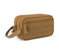 Neceser De Viaje Bolsa de Aseo, Accesorios Senderismo, Bolsa for cinturón, Ducha Viaje, Equipo Camping, for teléfono, Mochila Cintura, Herramienta(Khaki)