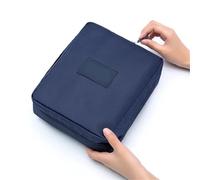 Neceser De Viaje Bolsa de cosméticos Viaje multifunción for Exteriores, Organizador artículos tocador for Mujer, Estuches Maquillaje Impermeables for Almacenamiento Femenino(Deep Blue)