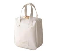 Neceser de viaje | Bolsa de maquillaje para mujer | Bolsa organizadora de maquillaje de gran capacidad con asa, 2 compartimentos, 6 bolsillos, bolsa de higiene portátil para champú, maquillaje,