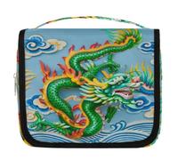 Neceser de viaje colorido con diseño de dragón para mujeres, hombres, niños y niñas, bolsa de lavado para colgar artículos de tocador, cosméticos y organizador de maquillaje, color, L, Organizador de