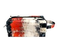 Neceser de viaje con asa, diseño de tortuga marina y flores, resistente al agua, organizador de accesorios para mujeres y niñas, Multicolor 08, 8.2x3.1x3.5 in/21x8x9 cm