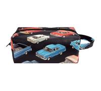 Neceser de viaje con asa, diseño de tortuga marina y flores, resistente al agua, organizador de accesorios para mujeres y niñas, Multicolor 06, 8.2x3.1x3.5 in/21x8x9 cm