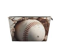 Neceser de viaje con bandera del Día de la Independencia y girasol, bolsa de cosméticos de gran capacidad para mujeres, novias, accesorios de aseo, Pelota de golf rompiendo contra la pared, One Size