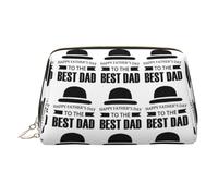 Neceser de viaje con cremallera y estampado «Happy Fathers Day to The Best Dad», ideal para el hogar y viajes