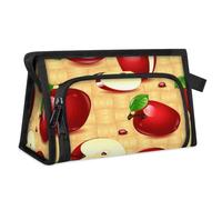 Neceser de viaje con diseño de manzanas para mujeres, hombres, niñas, niños, frutas, multifuncional, bolsa de maquillaje, organizador de cosméticos, bolsa de ducha, color, M, Organizador de bolsas