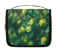 Neceser de viaje con diseño de manzanas para mujeres, hombres, niñas, niños, maquillaje, cosméticos, bolsa de aseo colgante, organizador de artículos de tocador, color, 4.5 L, Organizador de bolsas