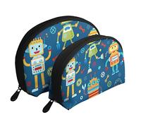 Neceser de Viaje con diseño de Robot de Dibujos Animados para Mujeres y niñas.