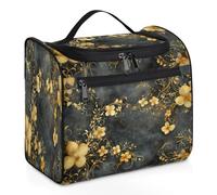 Neceser de viaje con diseño floral de flores para mujeres, hombres, niños y niñas, 11.2 L, bolsa grande de maquillaje para colgar artículos de tocador, organizador de artículos de tocador, color, Big,