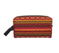 Neceser de viaje con estampado bohemio de arte popular mexicano para mujeres y hombres, organizador de gran capacidad, para accesorios, cosméticos, champú, brochas y artículos esenciales