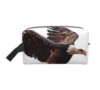 Neceser de viaje con estampado de águila, bolsa de maquillaje, bolsa de cosméticos, bolsa colgante para mujeres y hombres, gimnasio diario