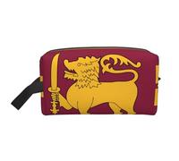 Neceser de viaje con estampado de bandera de Sri Lanka, bolsa de maquillaje, bolsa de cosméticos, bolsa de almacenamiento colgante para mujeres y hombres, gimnasio diario