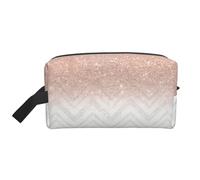 Neceser de viaje con estampado de bonito patrón brillante para hombre, bolsa de cosméticos de gran capacidad para mujeres, White, Talla única