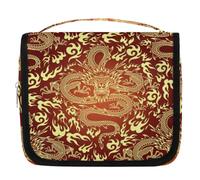 Neceser de viaje con estampado de dragón étnico para mujeres, hombres, niños y niñas, bolsa de lavado para colgar artículos de tocador, cosméticos y organizador de maquillaje, color, L, Organizador de
