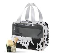 Neceser de viaje con estampado de , estuche de maquillaje de gran capacidad con asa portátil para el cuidado de la piel, champú, cumpleaños para mujeres y niñas, Doble mano transparente, Refer to