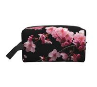 Neceser de viaje con estampado de flores de cerezo japonés, para hombres y mujeres, gran capacidad, neceser de viaje para uso diario